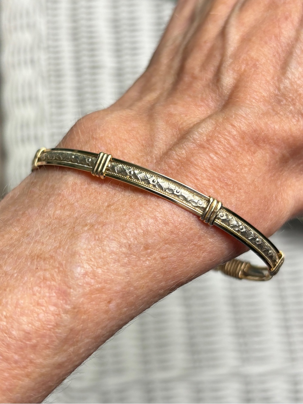 Ronaldo Katbird Silver and Gold Bracelet 7”